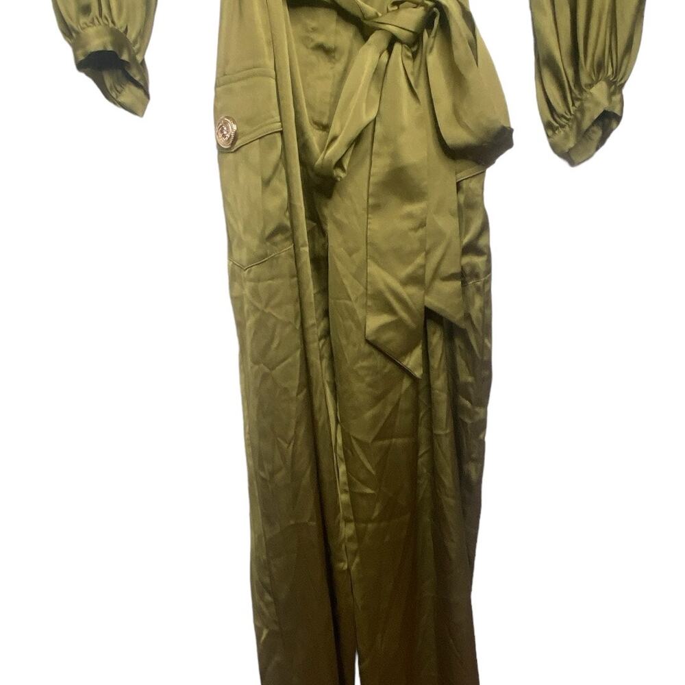 Bronx and Banco Gigi Coffee Jumpsuit Long Sleeve Party Evening Statement L - Picture 7 of 16